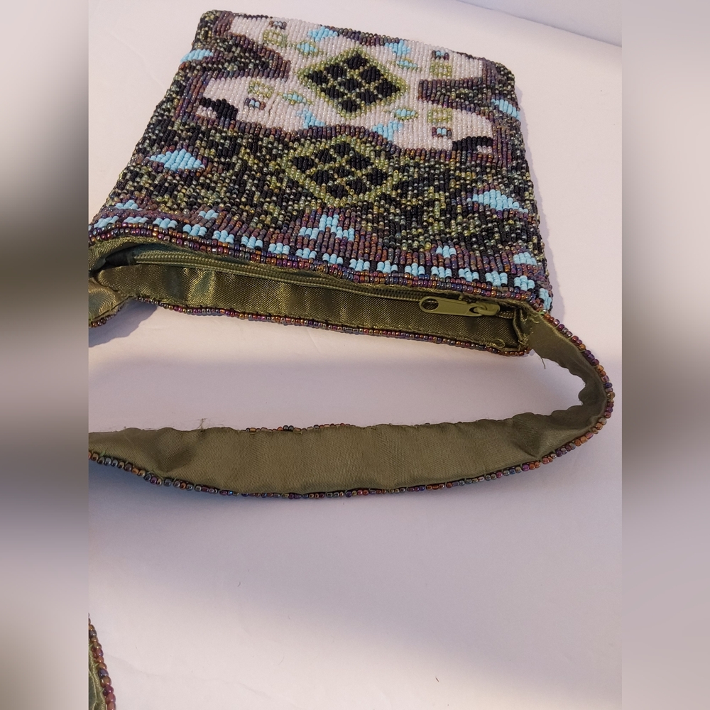 Y&S Original Beaded Zip Top Crossbody Shoulder Bag - Picture 5 of 11